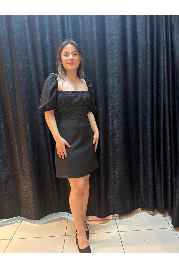 μαύρο μίνι φόρεμα - 1