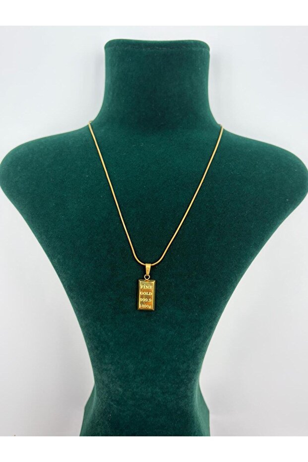 Mini Külçe Altın Model Kolye - 3