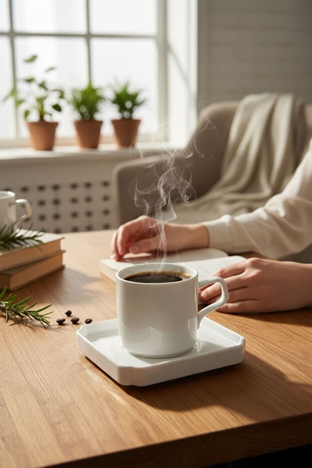 طقم أكواب نسكافيه مربعة مكون من 6 قطع - 1