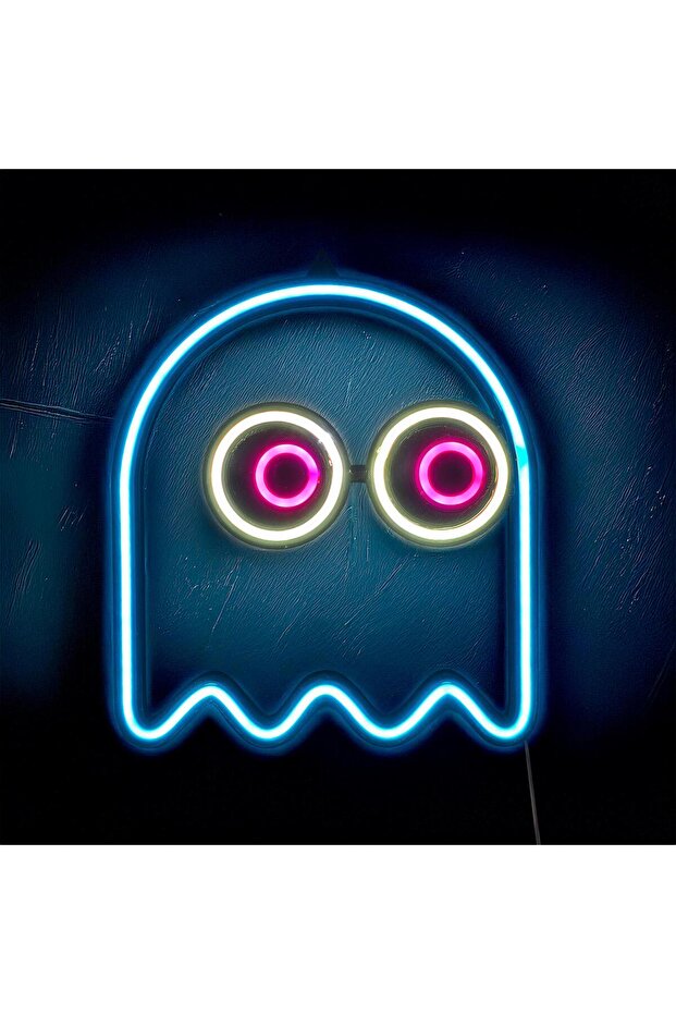 Pacman Hayalet Neon Led 3D Baskı - 1