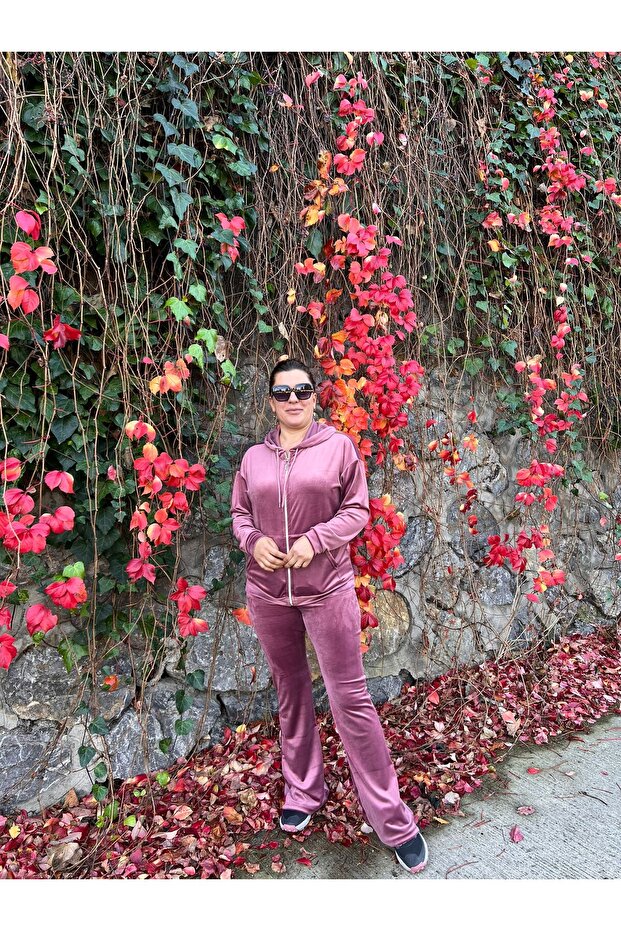 Flared Leggings Pants & Zippered Sweat Top and Bottom Set
