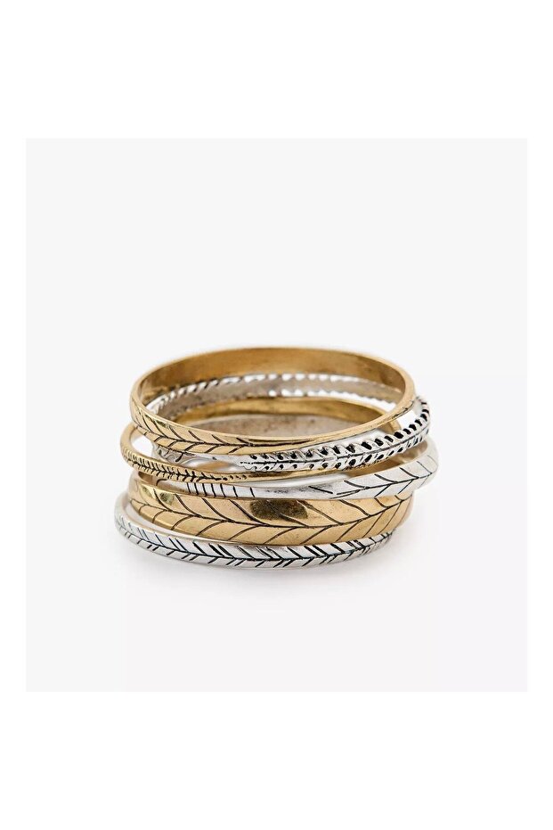 مجموعة أساور ZR بنمط الأوراق - 1