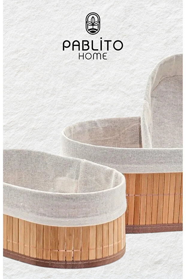 3LÜ BAMBU SEPET - 4