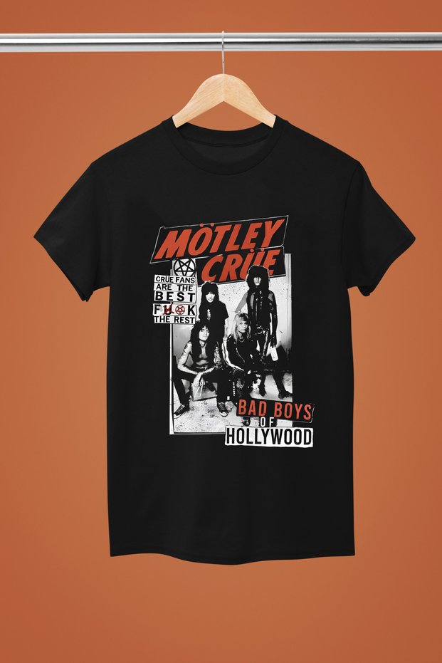 Mötley Crue Printed Cotton Short Sleeve Regular Fit Rock T-Shirt