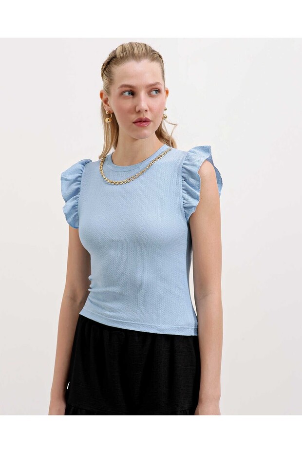 0430 Блузка Orme Блакитна - 1