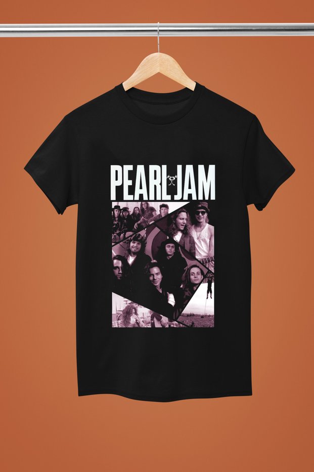 Pearl Jam Printed Cotton Short Sleeve Regular Fit Rock T-Shirt