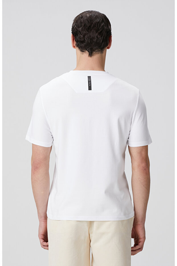 N-Tech Beyaz Baskılı T-shirt - 5