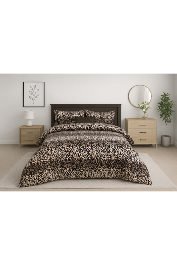 Double Duvet Cover Set Leopard Pattern - 1