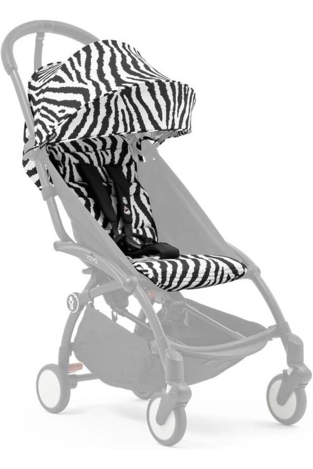 YOYO 6+ Color Pack, Reversible Seat Fabric & Sun Canopy for Toddlers, Zebra