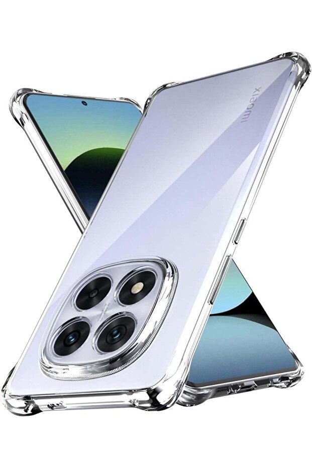 Shockproof Case for Redmi Note 14 Pro 4G - Clear Soft TPU Bumper with Camera Protection