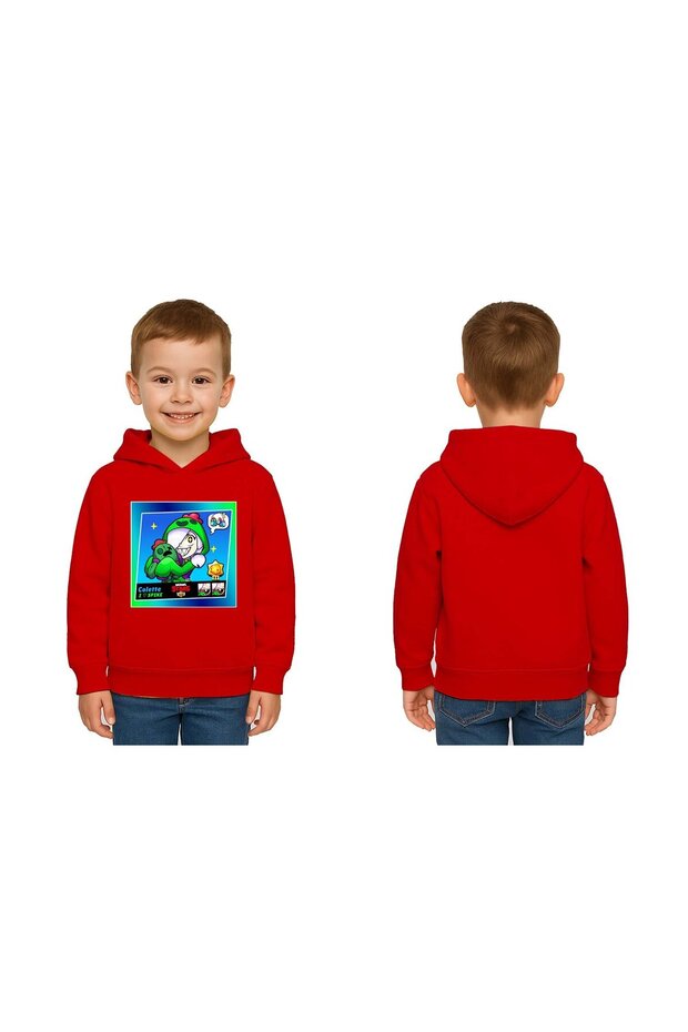 Unisex Printed Brawl Stars Children's Swaetshirt Hooded 3 Thread Rasterated
