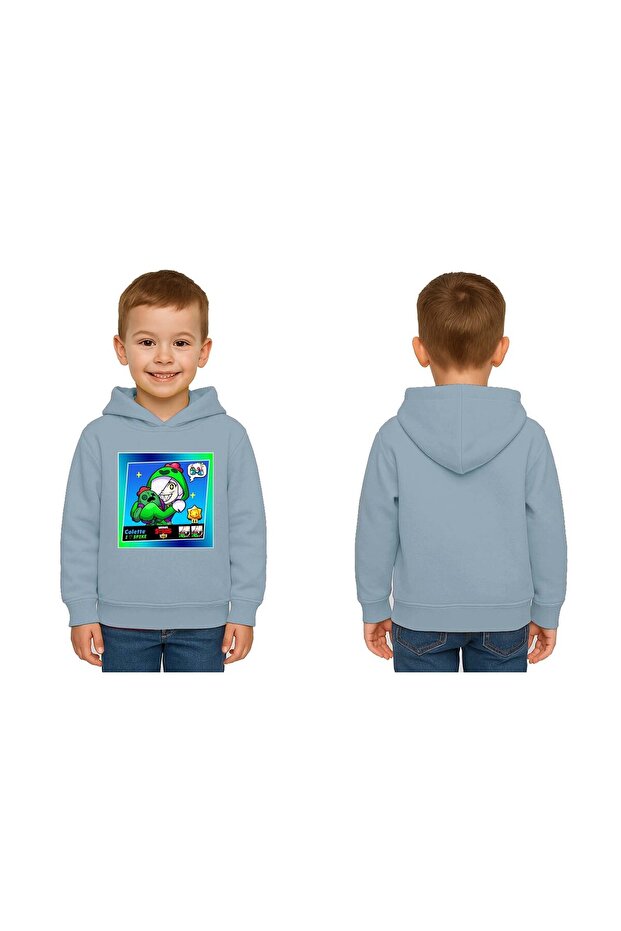 Unisex Printed Brawl Stars Children's Swaetshirt Hooded 3 Thread Rasterated