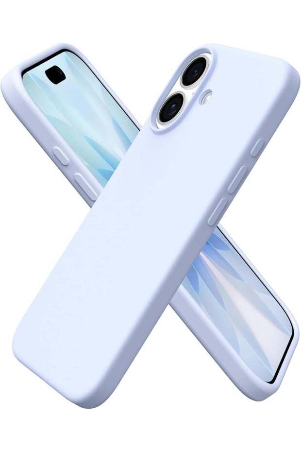 Soft Liquid Silicone Gel Case for iPhone 17 - Matte Sky Blue