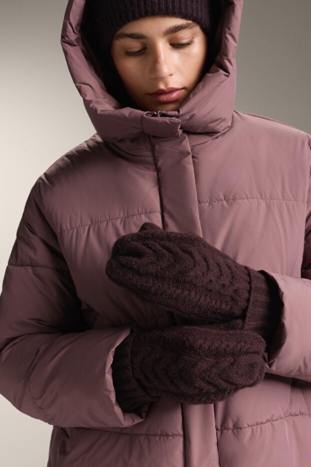 Aran örgü eldiven - 2