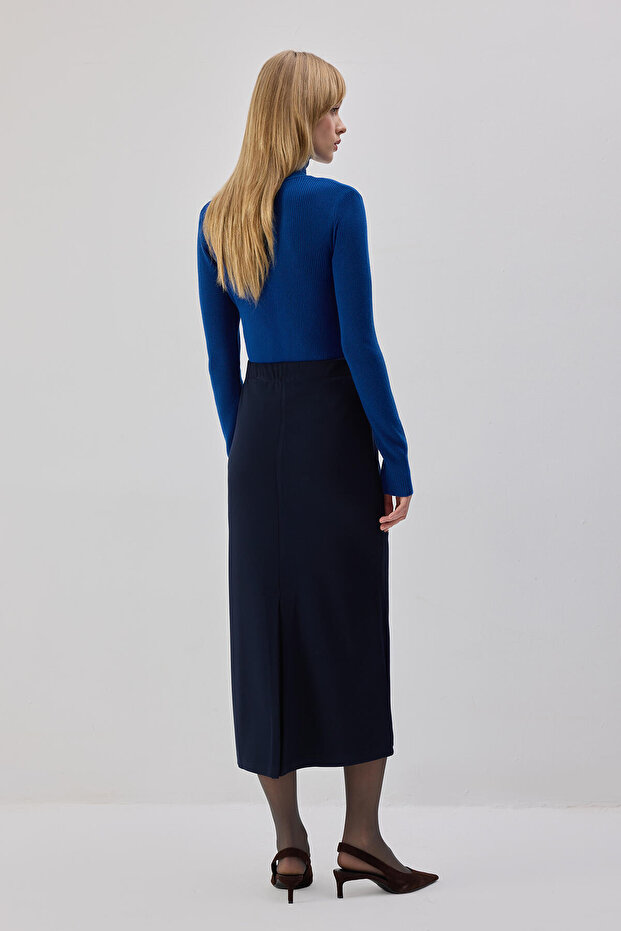 BELİ LASTİKLİ ÖRME ETEK - 7