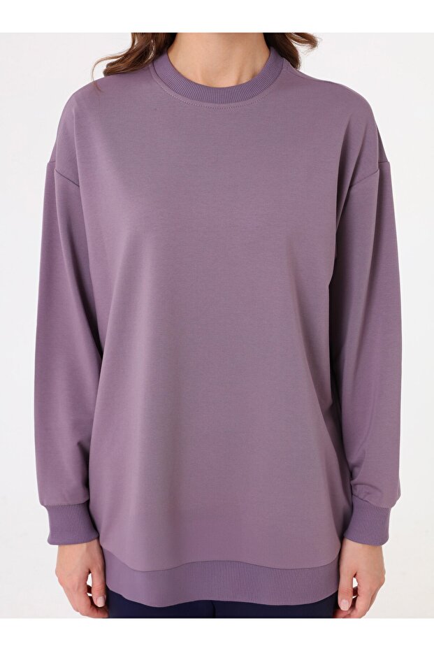 Modern Basic Sweatshirt - Lavanta - - 4