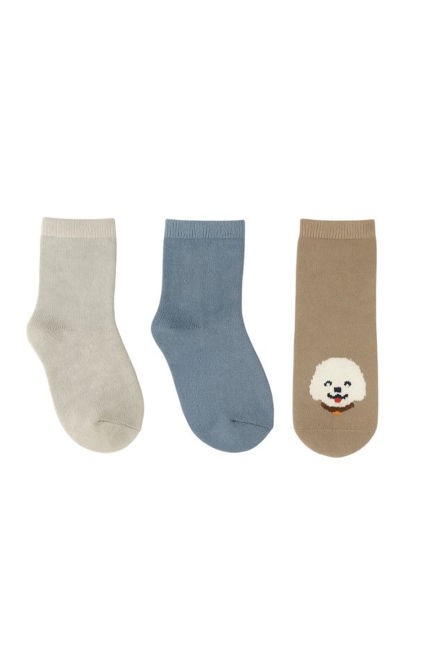 3-Piece Children's Cotton Towel Socks