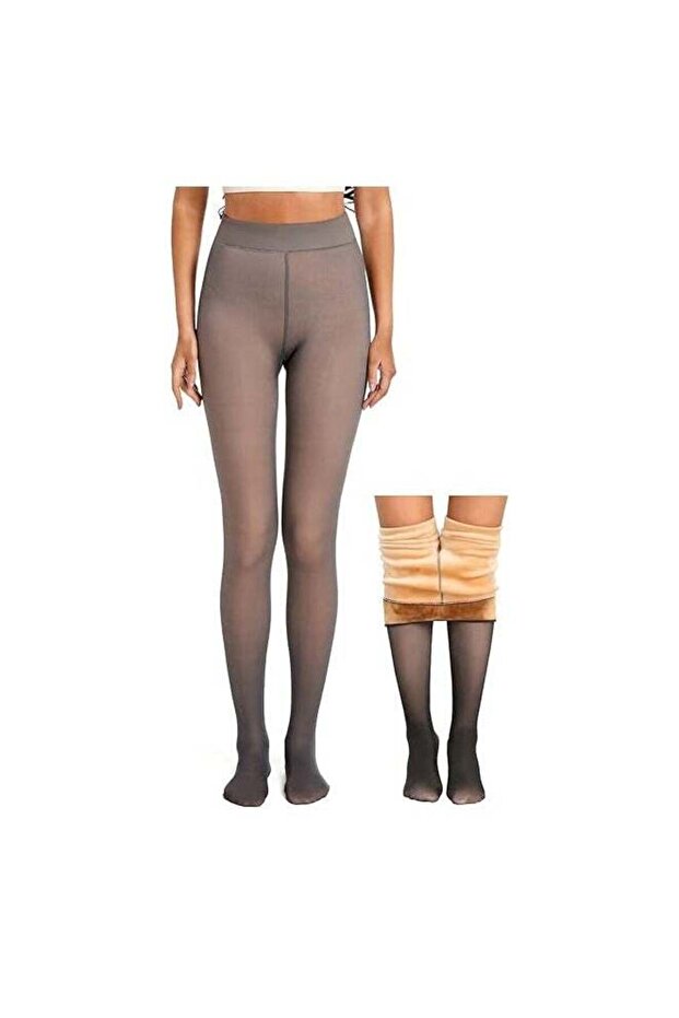 Fleece Lined Thermal Tights - 220g L/XL, Grey
