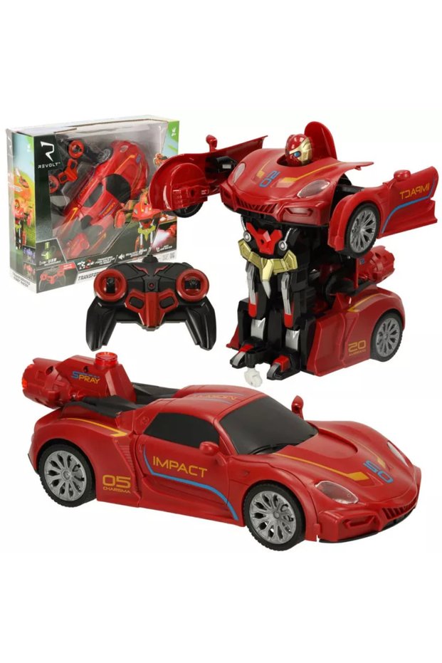 Robot Racer Transformable Remote Control Toy Car - Red