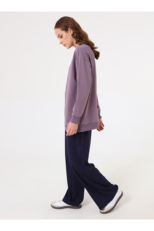 Modern Basic Sweatshirt - Lavanta - - 3