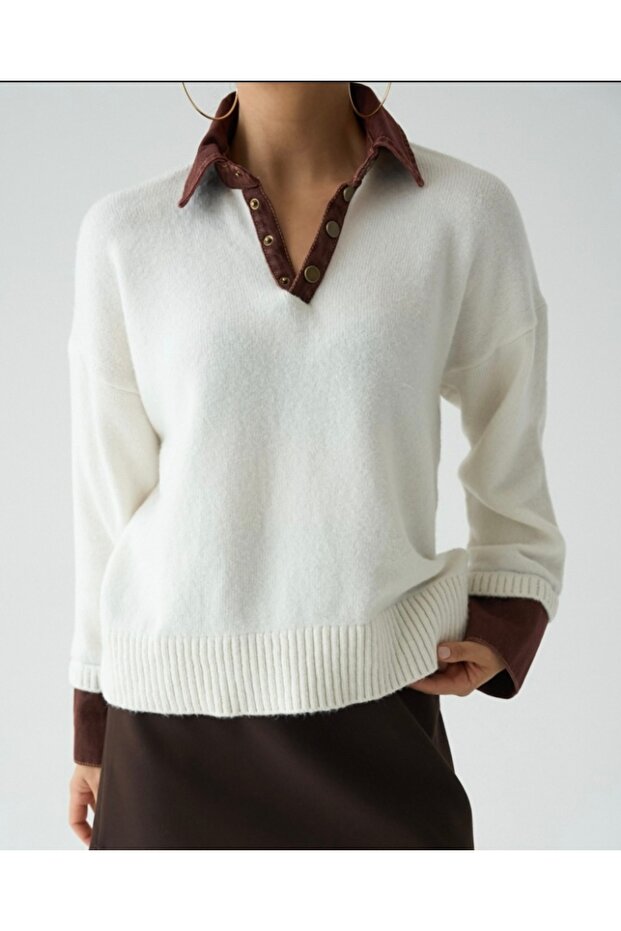 Kot detaylı kazak - 1