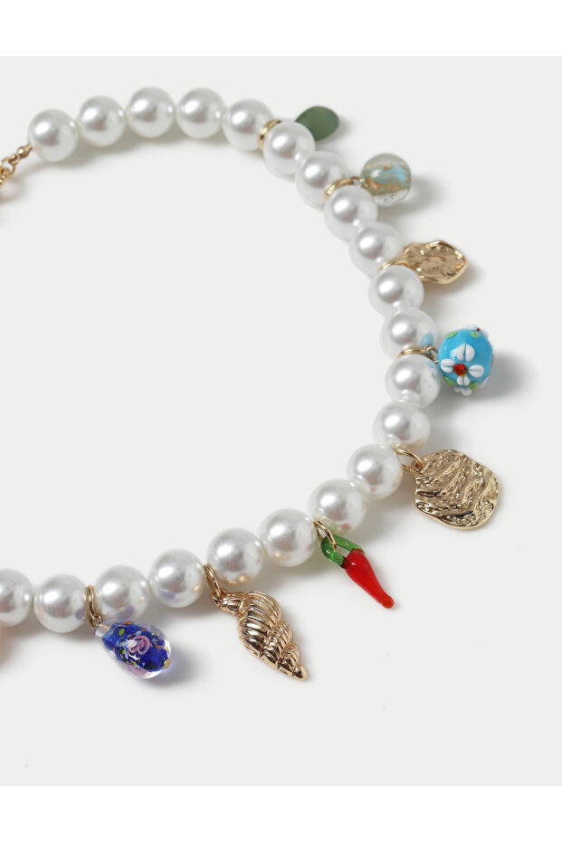 Charm Detaylı Kolye - 2