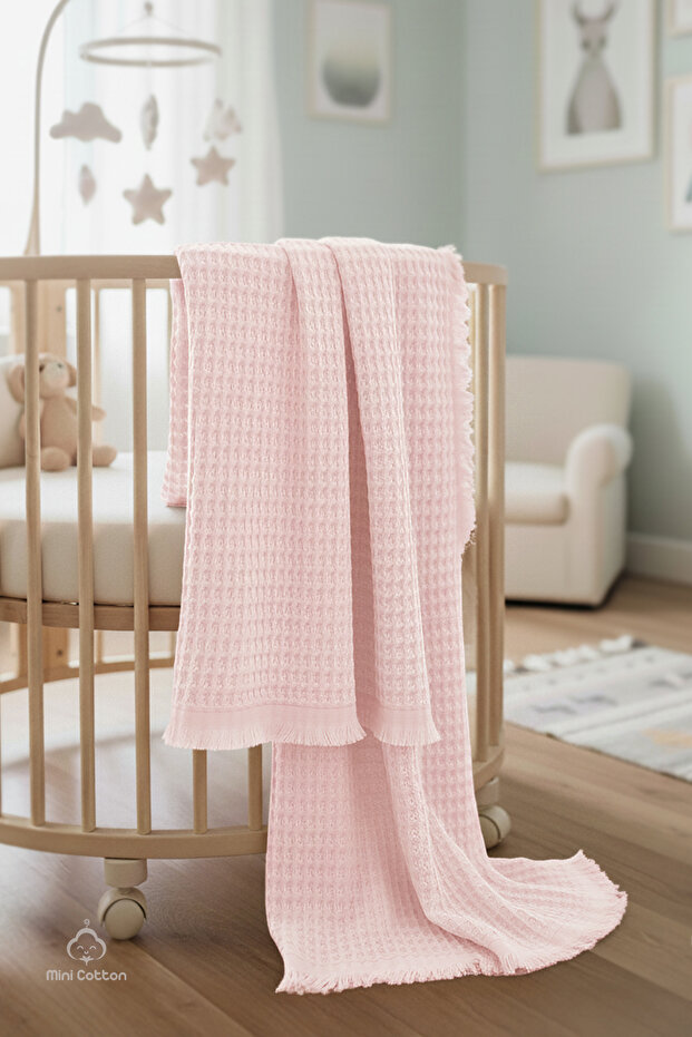 100% Cotton (Pool Honeycomb Textured) Soft and Plump Baby Kids Blanket