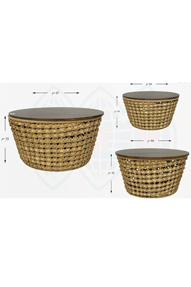 3-piece wicker table set with ample storage space – a style that complements your home - 2