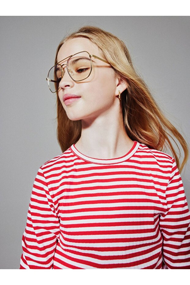 Oberteil mit langen Ärmeln Rippstrick - 6