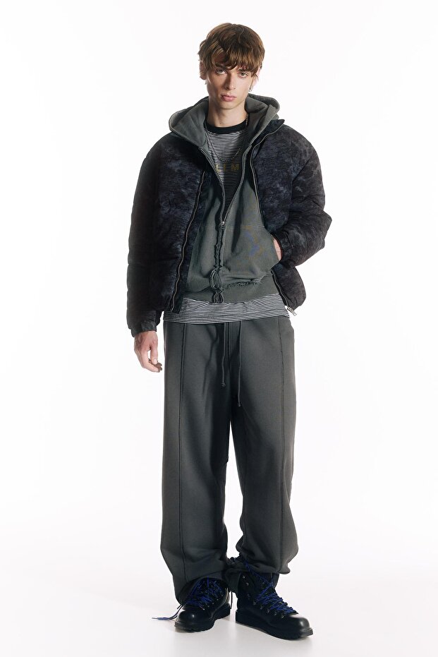 Batik desenli şişme ceket - 3