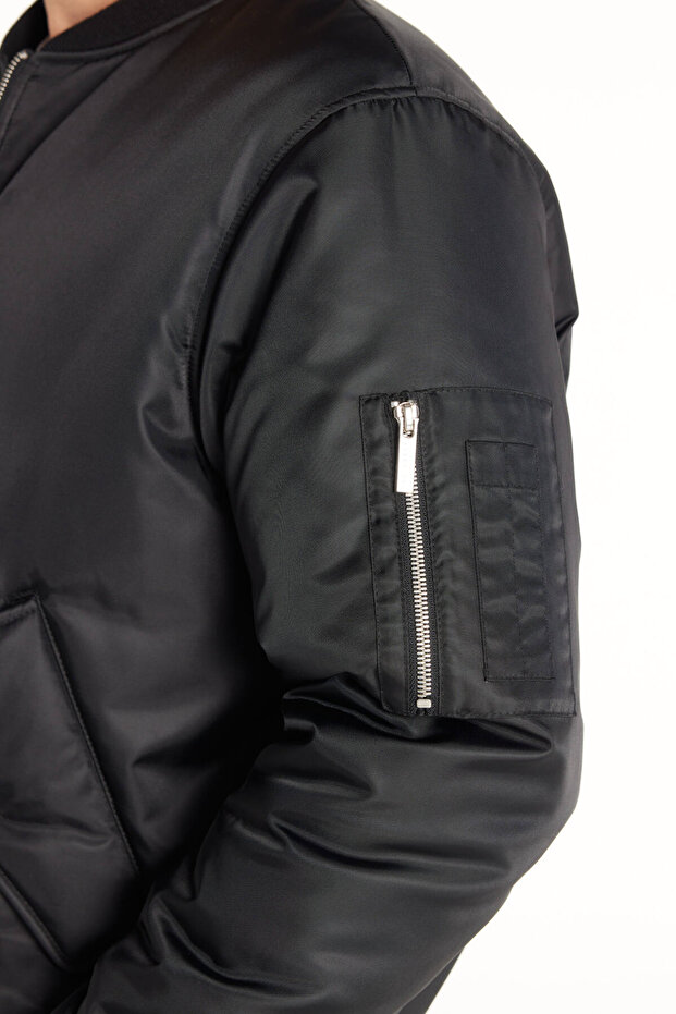 SİYAH OVERSİZE BOMBER MONT - 6