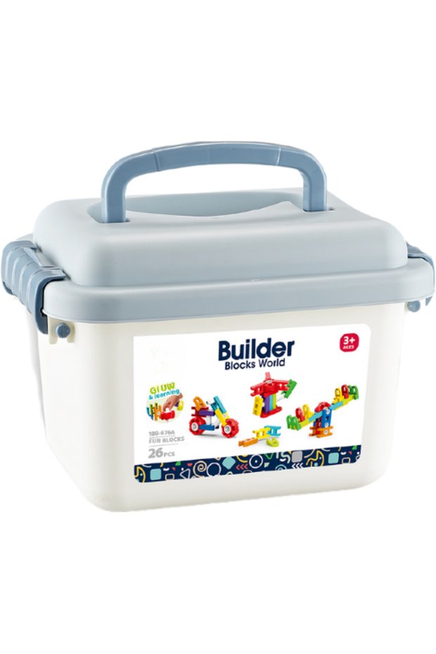 Set de constructie STEAM in cutiuta - Fun Blocks (26 piese)