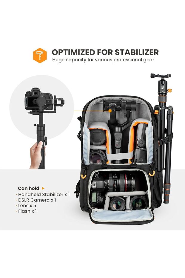 حقيبة ظهر للكاميرا، مقاومة للماء لكاميرات DSLR - 1