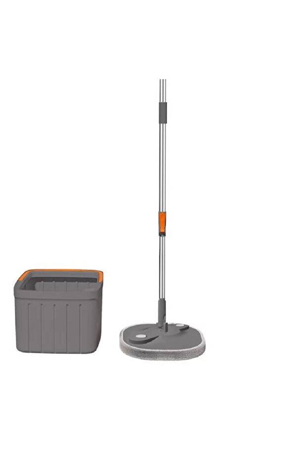 Uniface Spin Mop and Bucket Set, Large Flat Floor Mop with Self Wringer and Bucket System - 1