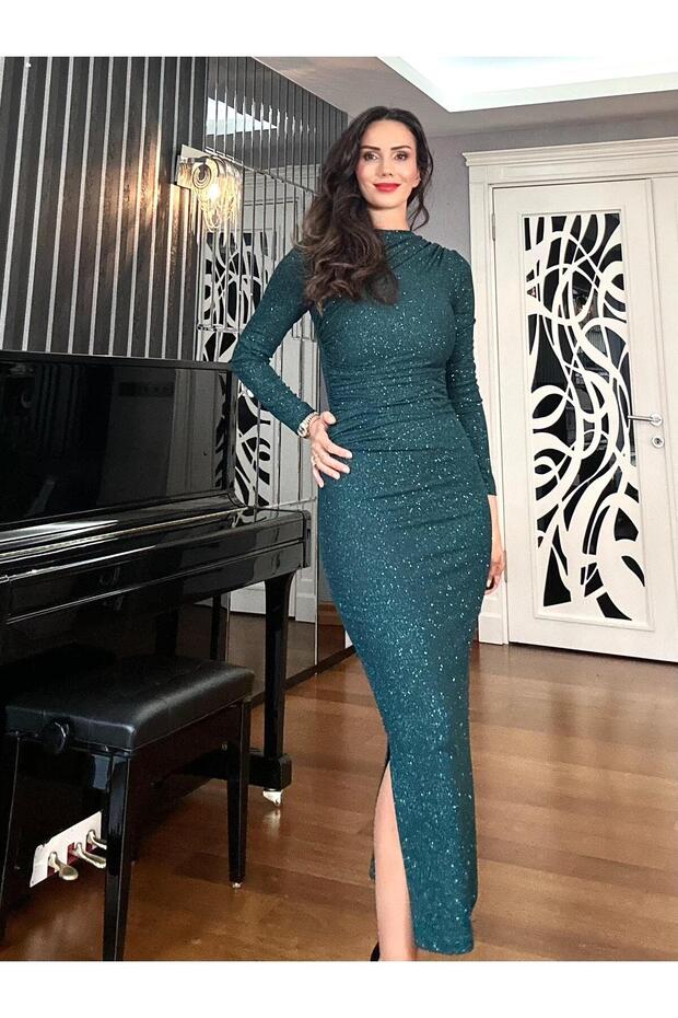 Emerald Green Sparkling Dress