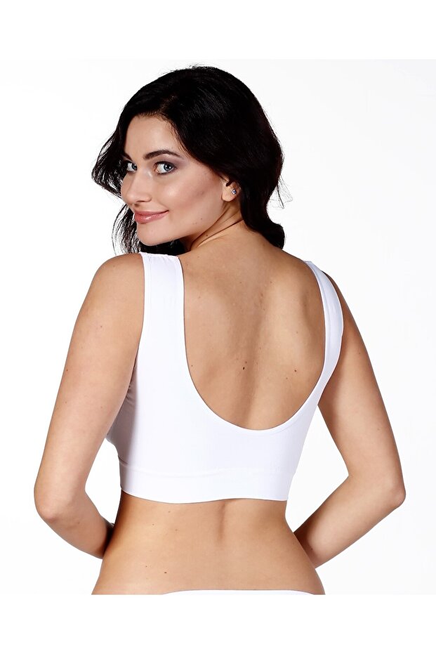 صدرية بدون حشوة ناعمة ذات حزام سميك - 4