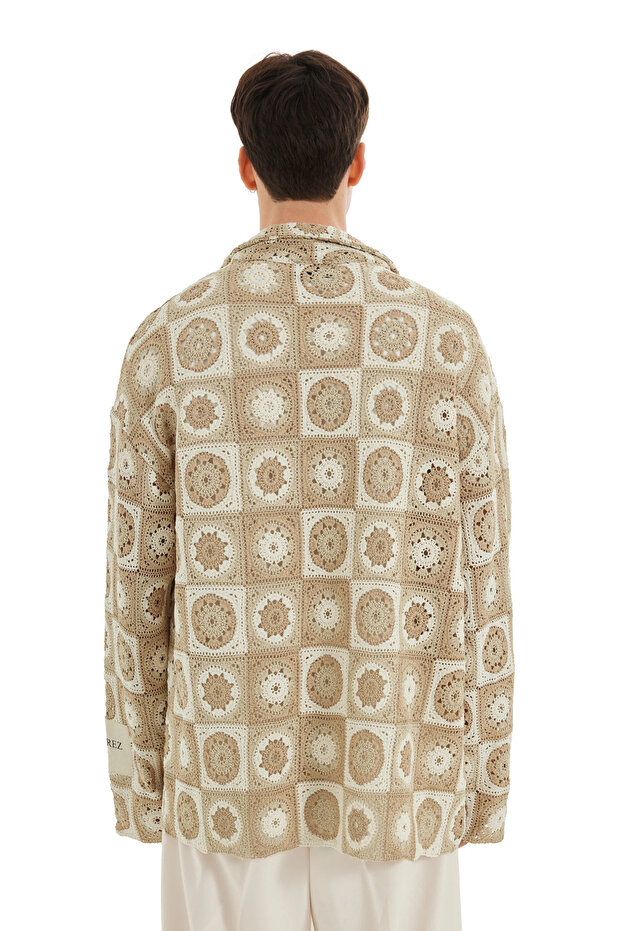 Motif Örgü Ceket - 7