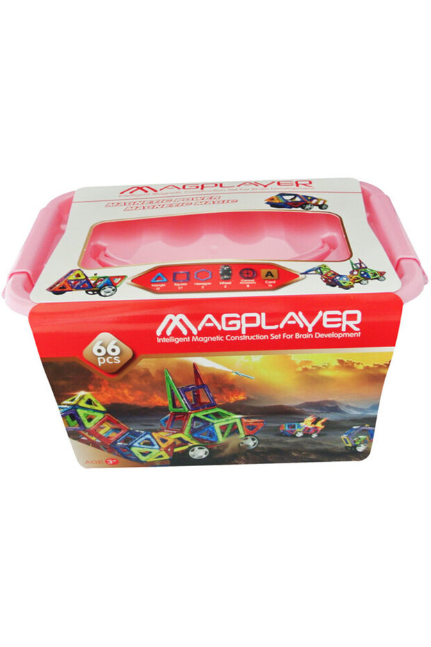 Joc de constructie magnetic - 66 piese