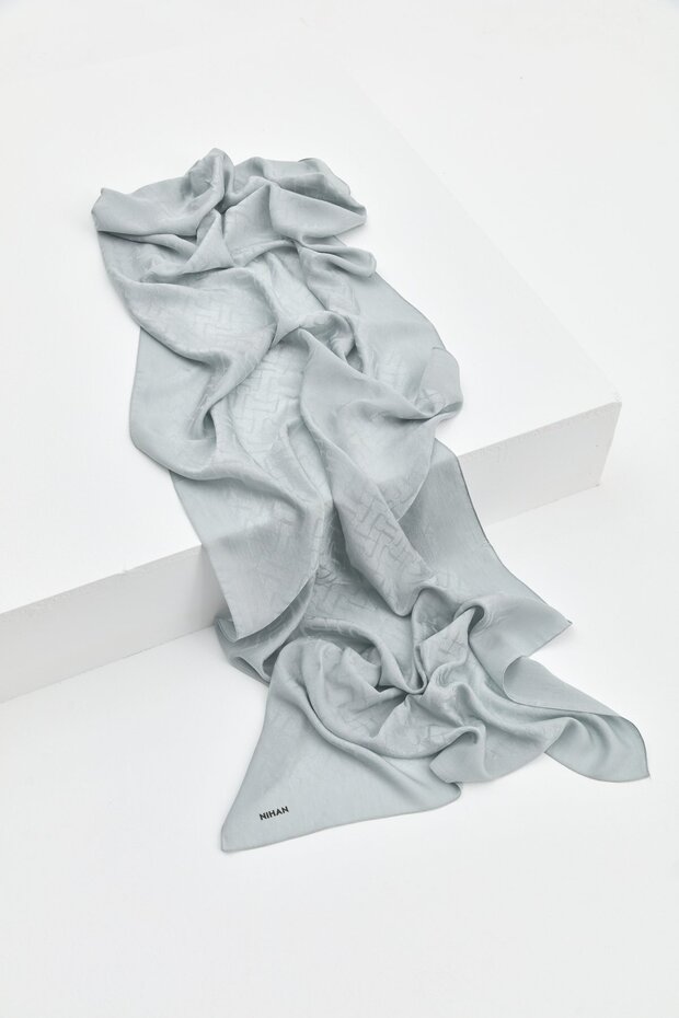 Jacquard Cotton Lyocell Shawl Mint