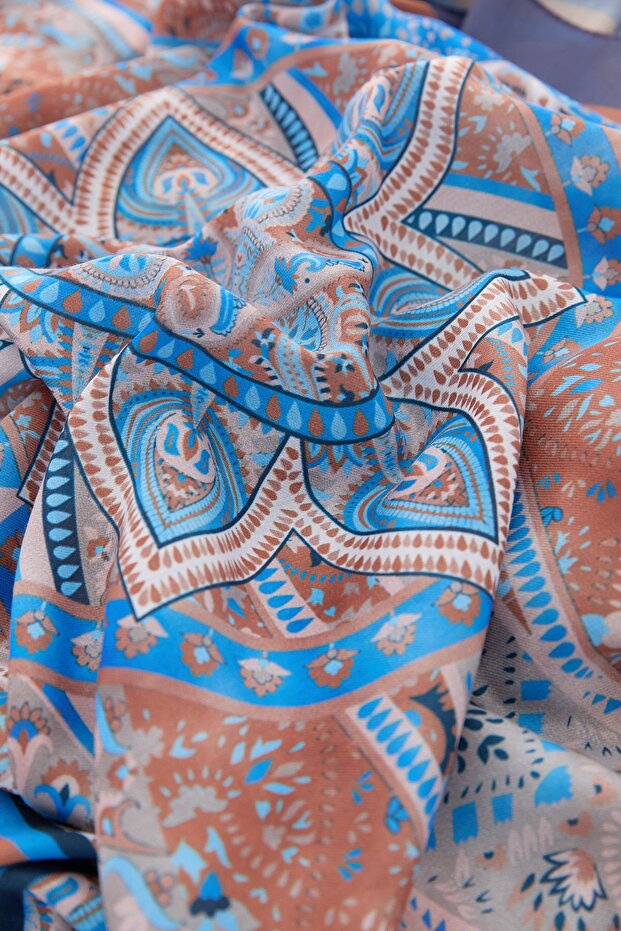 Desenli Soft Şal Mor - 3