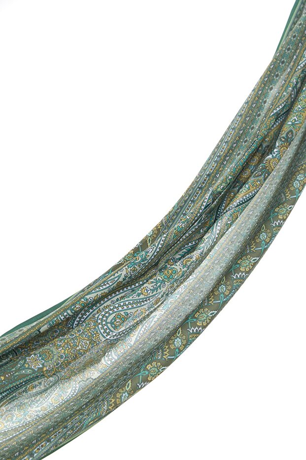 Patterned Soft Shawl Green