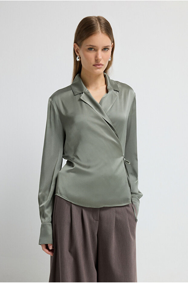 Bağlamalı Bluz - 1