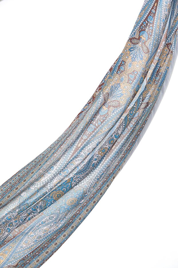 Desenli Soft Şal Antrasit - 1