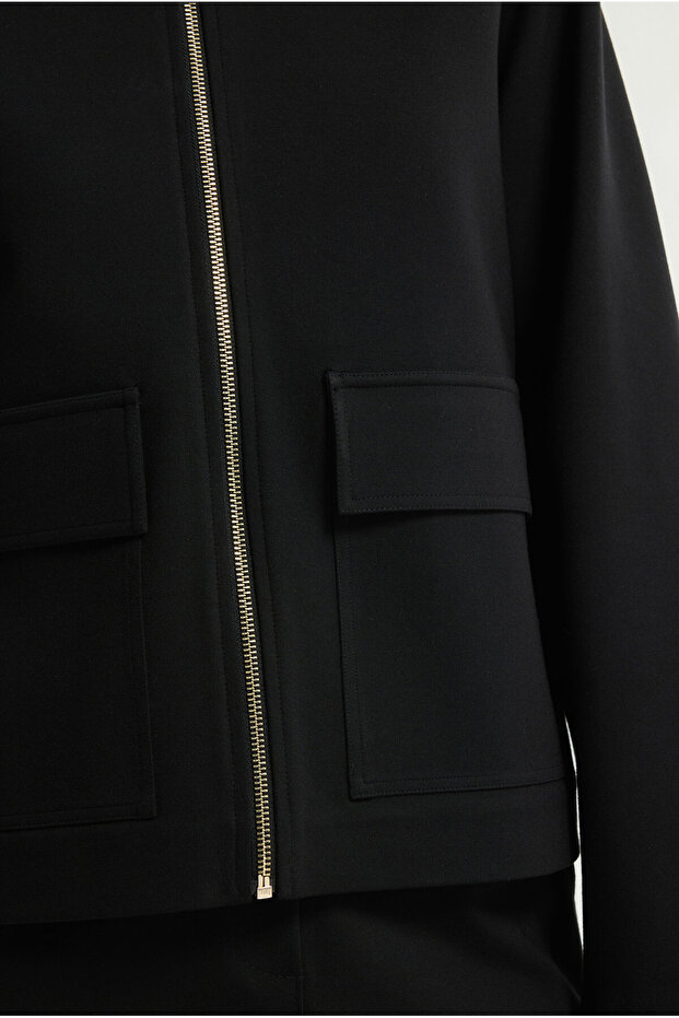 Fermuarlı Örme Ceket - 4