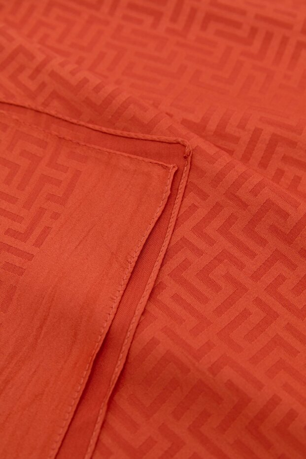 Monogram Desen Şal Taba - 2