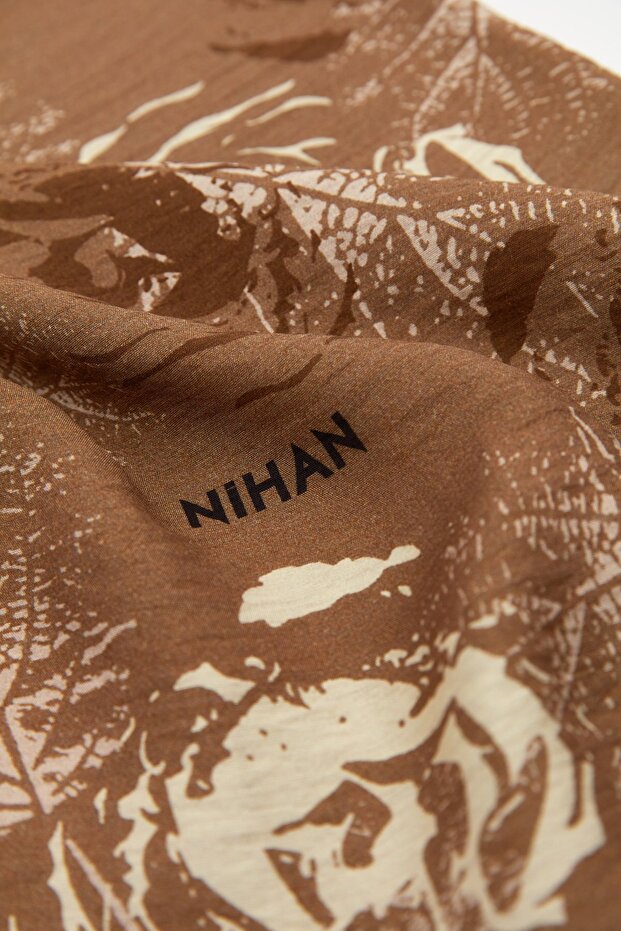 Viscose Digital Patterned Shawl Mustard - 4
