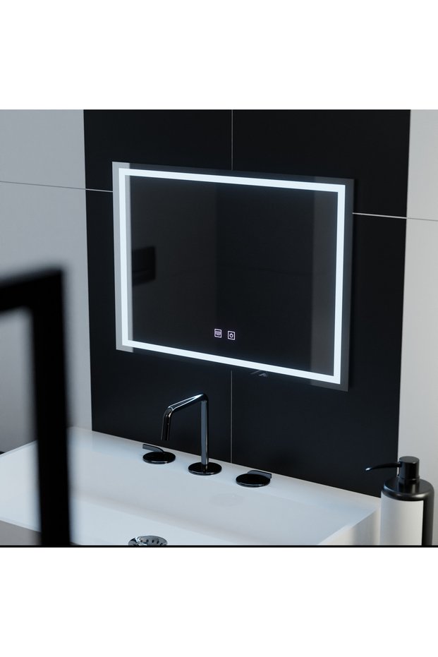 Rectangular LED Mirror, 70x50cm, RADIANTE Touch, Defog System, Dimmable