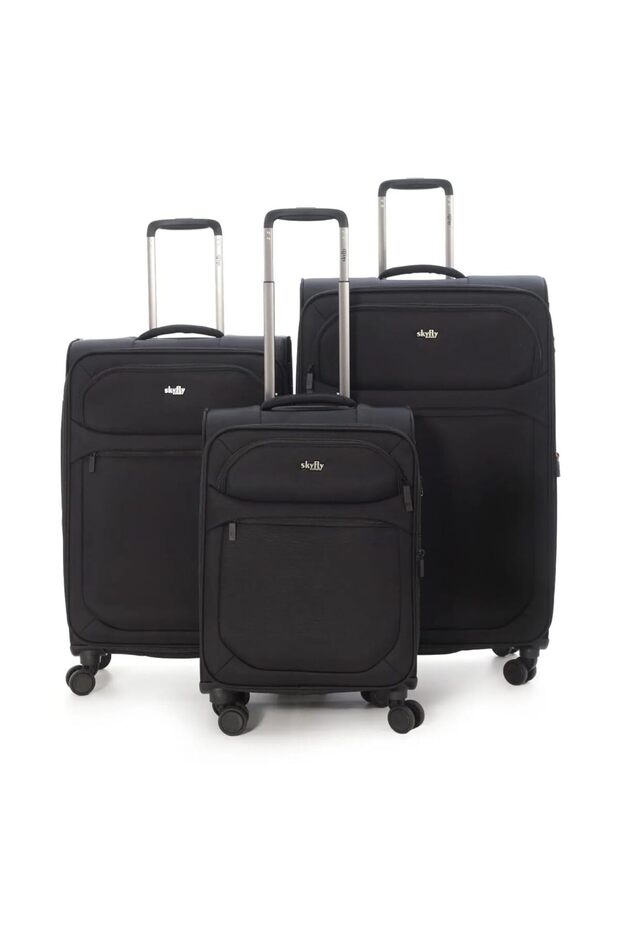 3'lü kumaş valiz seti - 1