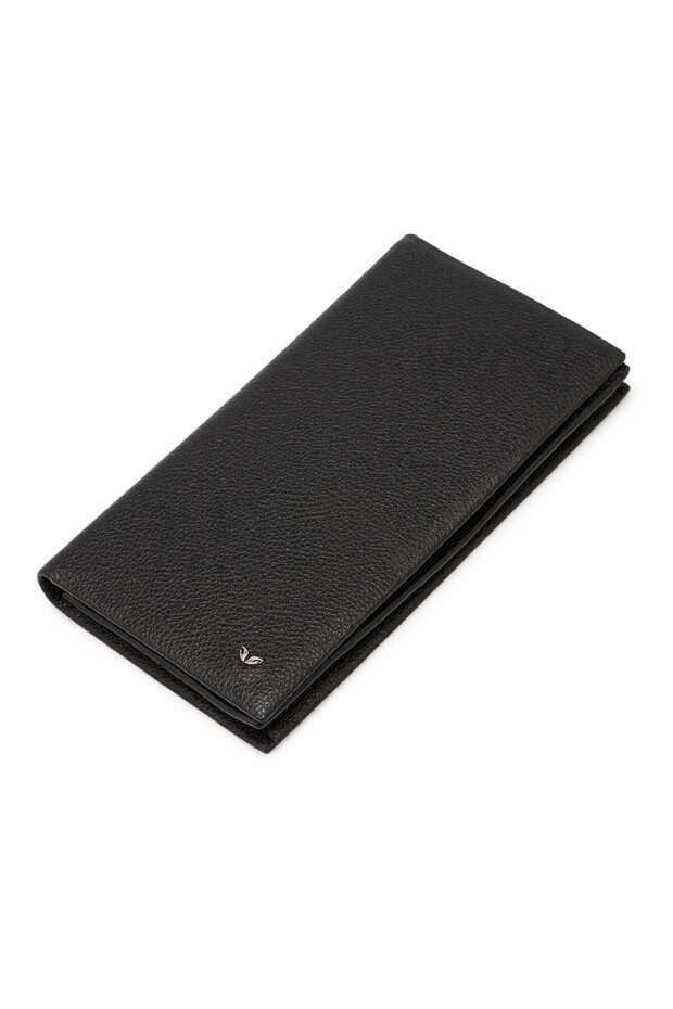 Black Genuine Leather Men's Wallet - S1Ce00001668-U9G