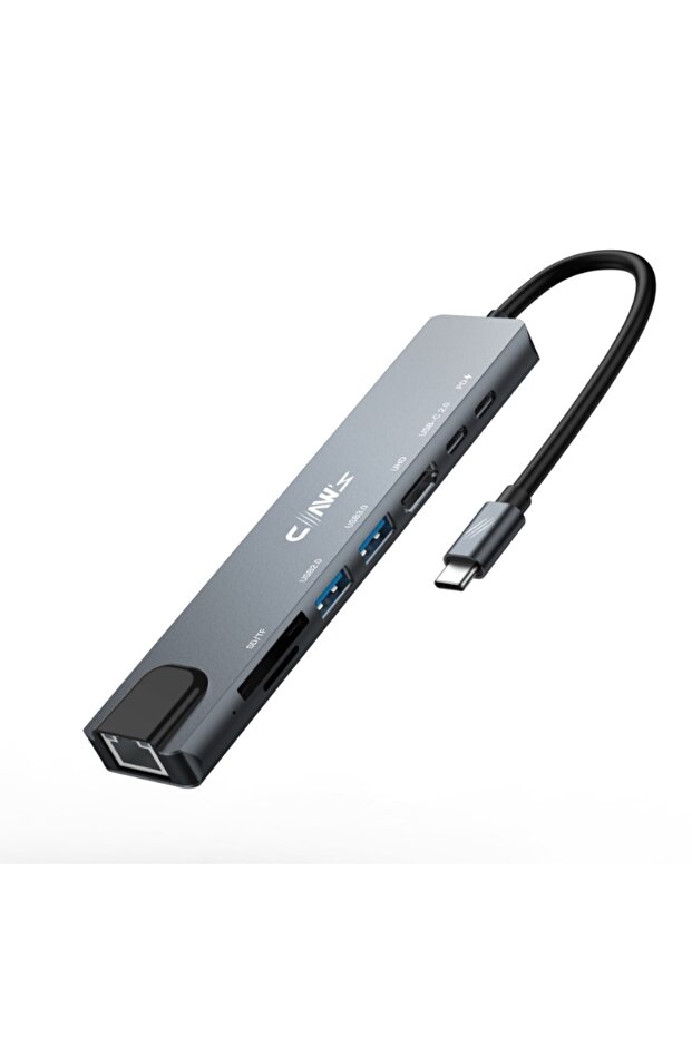 CHUB008-P 8in1 Windows & Mac 100w Hızlı Şarj Özellikli Çevirici HUB Çoklayıcı - 2